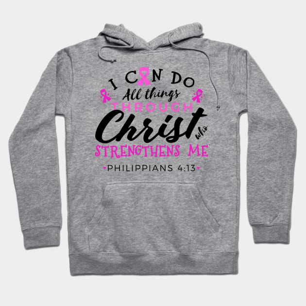 Christian Breast Cancer Awareness Month Hoodie by ScottsRed